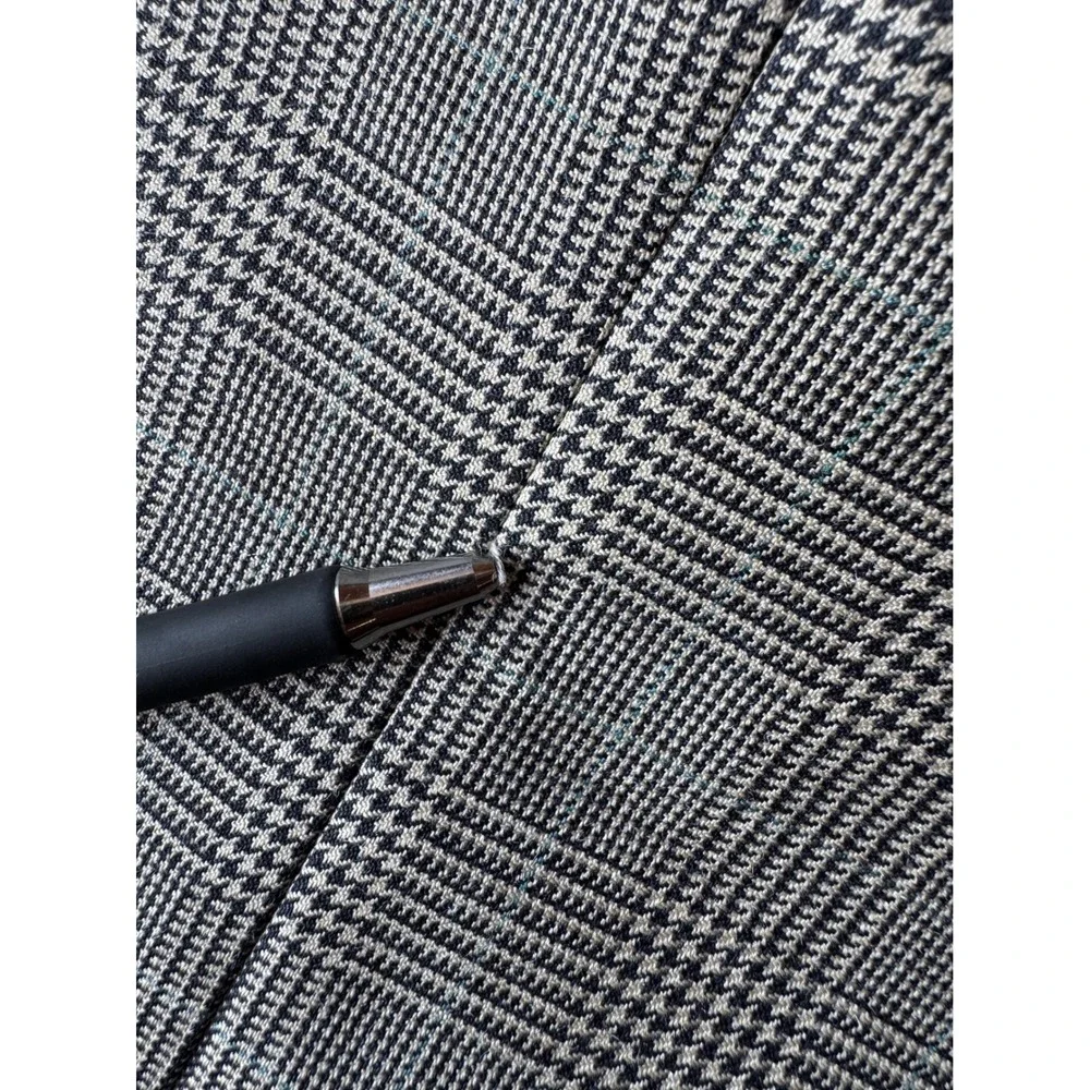 Lauren Ralph Lauren Wool Silk Glen Plaid Blazer Sport Coat Grey Brown 52R